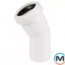 Колено канализационное Ostendorf HT-Safe white 40*30˚, Вид канализации: Внутренняя, Тип канализации: Простая, Градус (град.): 30, Цвет: Белый, Диаметр (мм): 40, Материал: Полипропилен PPR, фото 