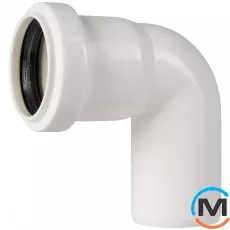 Коліно каналізаційне Ostendorf HT-Safe white 40*87˚, Вид каналізації: Внутрішня, Тип каналізації: Проста, Градус (град.): 90, Колір: Білий, Діаметр (мм): 40, Матеріал: Поліпропілен PPR, фото 