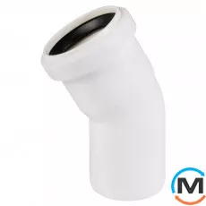Коліно каналізаційне Ostendorf HT-Safe white 50*30˚, Вид каналізації: Внутрішня, Тип каналізації: Проста, Градус (град.): 30, Колір: Білий, Діаметр (мм): 50, Матеріал: Поліпропілен PPR, фото 
