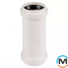 Муфта дворозрубна Ostendorf HT-Safe white 32, Варіант: Дворозрубна, Вид каналізації: Внутрішня, Тип каналізації: Проста, Колір: Білий, Діаметр (мм): 32, Матеріал: Поліпропілен PPR, фото 