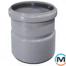 Муфта надвижная Ostendorf HT-Safe 110, Вариант: Насадная, Вид канализации: Внутренняя, Тип канализации: Простая, Цвет: Темно-серый, Диаметр (мм): 100, Материал: Полипропилен PPR, фото 