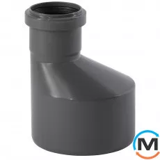 Редукція каналізаційна Ostendorf HT-Safe 110/50*, Варіант: Коротка, Вид каналізації: Внутрішня, Тип каналізації: Проста, Модифікація: 110/50, Виконання: Для HT-Safe, Колір: Темно-сірий, Діаметр (мм): 100, Матеріал: Поліпропілен PPR, фото 