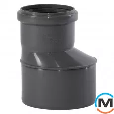 Редукція каналізаційна Ostendorf HT-Safe 110/75, Варіант: Звичайна, Вид каналізації: Внутрішня, Тип каналізації: Проста, Модифікація: 110/75, Виконання: Для HT-Safe, Колір: Темно-сірий, Діаметр (мм): 100, Матеріал: Поліпропілен PPR, фото 