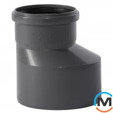 Редукція каналізаційна Ostendorf HT-Safe 160/110, Варіант: Звичайна, Вид каналізації: Внутрішня, Тип каналізації: Проста, Модифікація: 160/110, Виконання: Для HT-Safe, Колір: Темно-сірий, Діаметр (мм): 160, Матеріал: Поліпропілен PPR, фото 