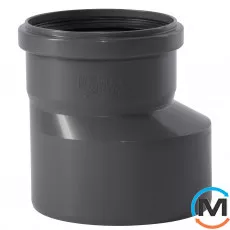 Редукція каналізаційна Ostendorf HT-Safe 160/125, Варіант: Звичайна, Вид каналізації: Внутрішня, Тип каналізації: Проста, Модифікація: 160/125, Виконання: Для HT-Safe, Колір: Темно-сірий, Діаметр (мм): 160, Матеріал: Поліпропілен PPR, фото 