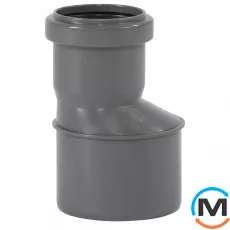 Редукція каналізаційна Ostendorf HT-Safe 75/50*, Варіант: Коротка, Вид каналізації: Внутрішня, Тип каналізації: Проста, Модифікація: 75/50, Виконання: Для HT-Safe, Колір: Темно-сірий, Діаметр (мм): 75, Матеріал: Поліпропілен PPR, фото 