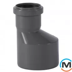 Редукція каналізаційна Ostendorf HT-Safe 90/50, Варіант: Звичайна, Вид каналізації: Внутрішня, Тип каналізації: Проста, Модифікація: 90/50, Виконання: Для HT-Safe, Колір: Темно-сірий, Діаметр (мм): 90, Матеріал: Поліпропілен PPR, фото 