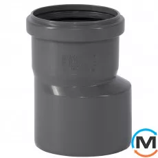 Редукція каналізаційна Ostendorf HT-Safe 90/75, Варіант: Звичайна, Вид каналізації: Внутрішня, Тип каналізації: Проста, Модифікація: 90/75, Виконання: Для HT-Safe, Колір: Темно-сірий, Діаметр (мм): 90, Матеріал: Поліпропілен PPR, фото 