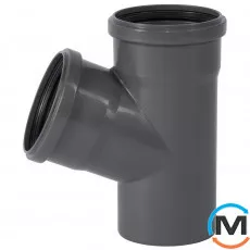 Трійник каналізаційний Ostendorf HT-Safe 110/110*67˚, Вид каналізації: Внутрішня, Тип каналізації: Проста, Градус (град.): 67, Модифікація: 110/110х67, Колір: Темно-сірий, Діаметр (мм): 100, Матеріал: Поліпропілен PPR, фото 