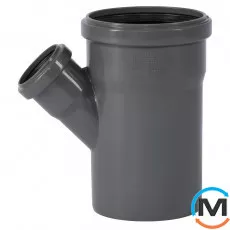 Трійник каналізаційний Ostendorf HT-Safe 110/50*45˚, Вид каналізації: Внутрішня, Тип каналізації: Проста, Градус (град.): 45, Модифікація: 110/50х45, Колір: Темно-сірий, Діаметр (мм): 100, Матеріал: Поліпропілен PPR, фото 