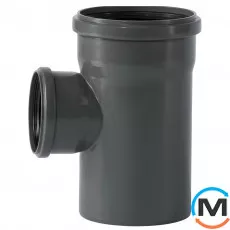 Трійник каналізаційний Ostendorf HT-Safe 160/110*87˚, Вид каналізації: Внутрішня, Тип каналізації: Проста, Градус (град.): 90, Модифікація: 160/110х87, Колір: Темно-сірий, Діаметр (мм): 160, Матеріал: Поліпропілен PPR, фото 