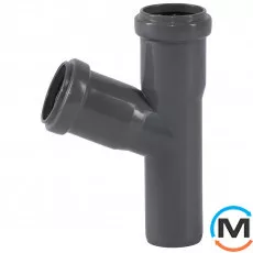 Трійник каналізаційний Ostendorf HT-Safe 32/32*67˚, Вид каналізації: Внутрішня, Тип каналізації: Проста, Градус (град.): 67, Модифікація: 32/32х67, Колір: Темно-сірий, Діаметр (мм): 32, Матеріал: Поліпропілен PPR, фото 