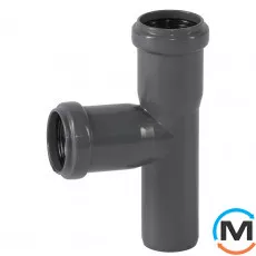 Трійник каналізаційний Ostendorf HT-Safe 32/32*87˚, Вид каналізації: Внутрішня, Тип каналізації: Проста, Градус (град.): 90, Модифікація: 32/32х87, Колір: Темно-сірий, Діаметр (мм): 32, Матеріал: Поліпропілен PPR, фото 