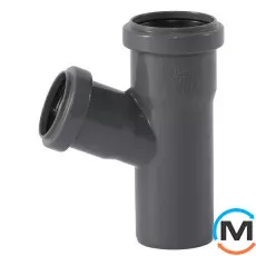 Трійник каналізаційний Ostendorf HT-Safe 50/40*67˚, Вид каналізації: Внутрішня, Тип каналізації: Проста, Градус (град.): 67, Модифікація: 50/40х67, Колір: Темно-сірий, Діаметр (мм): 50, Матеріал: Поліпропілен PPR, фото 