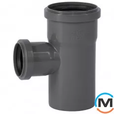 Трійник каналізаційний Ostendorf HT-Safe 75/50*87˚, Вид каналізації: Внутрішня, Тип каналізації: Проста, Градус (град.): 90, Модифікація: 75/50х87, Колір: Темно-сірий, Діаметр (мм): 75, Матеріал: Поліпропілен PPR, фото 