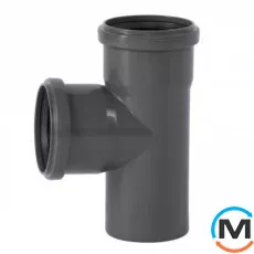 Тройник канализационный Ostendorf HT-Safe 75/75*87˚, Вид канализации: Внутренняя, Тип канализации: Простая, Градус (град.): 90, Модификация: 75/75х87, Цвет: Темно-серый, Диаметр (мм): 75, Материал: Полипропилен PPR, фото 