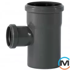 Трійник каналізаційний Ostendorf HT-Safe 90/50*87˚, Вид каналізації: Внутрішня, Тип каналізації: Проста, Градус (град.): 90, Модифікація: 90/50х87, Колір: Темно-сірий, Діаметр (мм): 90, Матеріал: Поліпропілен PPR, фото 