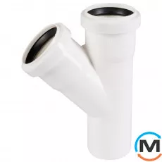 Трійник каналізаційний Ostendorf HT-Safe white 50/50*45˚, Вид каналізації: Внутрішня, Тип каналізації: Проста, Градус (град.): 45, Модифікація: 50/50х45, Колір: Білий, Діаметр (мм): 50, Матеріал: Поліпропілен PPR, фото 