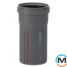 Труба каналізаційна Ostendorf HT-Safe 110*150, Варіант: З розтрубом, Вид каналізації: Внутрішня, Тип каналізації: Проста, Колір: Темно-сірий, Діаметр (мм): 100, Товщина стінки (мм): 2.7, Довжина (мм): 150, Матеріал: Поліпропілен PPR, фото 