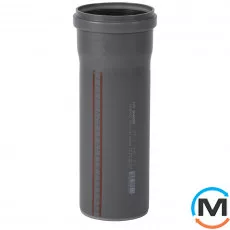 Труба каналізаційна Ostendorf HT-Safe 110*250, Варіант: З розтрубом, Вид каналізації: Внутрішня, Тип каналізації: Проста, Колір: Темно-сірий, Діаметр (мм): 100, Товщина стінки (мм): 2.7, Довжина (мм): 250, Матеріал: Поліпропілен PPR, фото 