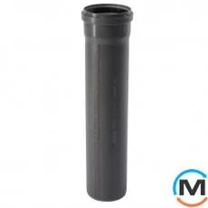 Труба канализационная Ostendorf HT-Safe 125*150, Вариант: С раструбом, Вид канализации: Внутренняя, Тип канализации: Простая, Цвет: Темно-серый, Диаметр (мм): 125, Толщина стенки (мм): 3.1, Длина (мм): 150, Материал: Полипропилен PPR, фото 