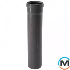 Труба канализационная Ostendorf HT-Safe 125*3000, Вариант: С раструбом, Вид канализации: Внутренняя, Тип канализации: Простая, Цвет: Темно-серый, Диаметр (мм): 125, Толщина стенки (мм): 3.1, Длина (мм): 3000, Материал: Полипропилен PPR, фото 