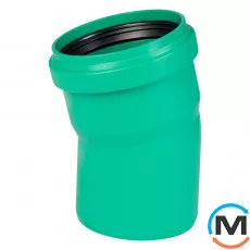 Коліно каналізаційне Ostendorf KG2000B 100х15 °, Градус (град.): 15, Діаметр (мм): 100, фото 