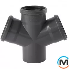 Хрестовина каналізаційна Ostendorf HT-Safe 110/110*67˚, Варіант: 110/110х67, Вид каналізації: Внутрішня, Тип каналізації: Проста, Градус (град.): 67, Виконання: Одноплощинна, Діаметр (мм): 100, Матеріал: Поліпропілен PPR, фото 