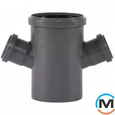 Хрестовина каналізаційна Ostendorf HT-Safe 110/50*67˚, Варіант: 110/50х67, Вид каналізації: Внутрішня, Тип каналізації: Проста, Градус (град.): 67, Виконання: Одноплощинна, Діаметр (мм): 100, Матеріал: Поліпропілен PPR, фото 