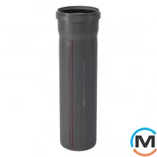 Труба каналізаційна Ostendorf HT-Safe 160*1000, Варіант: З розтрубом, Вид каналізації: Внутрішня, Тип каналізації: Проста, Колір: Темно-сірий, Діаметр (мм): 160, Товщина стінки (мм): 3.9, Довжина (мм): 1000, Матеріал: Поліпропілен PPR, фото 