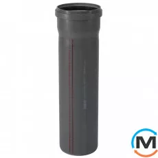 Труба каналізаційна Ostendorf HT-Safe 160*1500, Варіант: З розтрубом, Вид каналізації: Внутрішня, Тип каналізації: Проста, Колір: Темно-сірий, Діаметр (мм): 160, Товщина стінки (мм): 3.9, Довжина (мм): 1500, Матеріал: Поліпропілен PPR, фото 