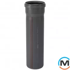 Труба каналізаційна Ostendorf HT-Safe 160*500, Варіант: З розтрубом, Вид каналізації: Внутрішня, Тип каналізації: Проста, Колір: Темно-сірий, Діаметр (мм): 160, Товщина стінки (мм): 3.9, Довжина (мм): 500, Матеріал: Поліпропілен PPR, фото 