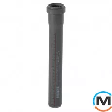 Труба каналізаційна Ostendorf HT-Safe 40*250, Варіант: З розтрубом, Вид каналізації: Внутрішня, Тип каналізації: Проста, Колір: Темно-сірий, Діаметр (мм): 40, Товщина стінки (мм): 1.8, Довжина (мм): 250, Матеріал: Поліпропілен PPR, фото 