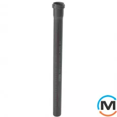 Труба канализационная Ostendorf HT-Safe 40*750, Вариант: С раструбом, Вид канализации: Внутренняя, Тип канализации: Простая, Цвет: Темно-серый, Диаметр (мм): 40, Толщина стенки (мм): 1.8, Длина (мм): 750, Материал: Полипропилен PPR, фото 