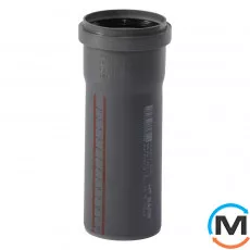 Труба каналізаційна Ostendorf HT-Safe 75*150, Варіант: З розтрубом, Вид каналізації: Внутрішня, Тип каналізації: Проста, Колір: Темно-сірий, Діаметр (мм): 75, Товщина стінки (мм): 1.9, Довжина (мм): 150, Матеріал: Поліпропілен PPR, фото 