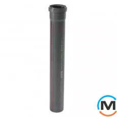 Труба каналізаційна Ostendorf HT-Safe 75*2000, Варіант: З розтрубом, Вид каналізації: Внутрішня, Тип каналізації: Проста, Колір: Темно-сірий, Діаметр (мм): 75, Товщина стінки (мм): 1.9, Довжина (мм): 2000, Матеріал: Поліпропілен PPR, фото 