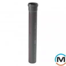 Труба канализационная Ostendorf HT-Safe 75*3000, Вариант: С раструбом, Вид канализации: Внутренняя, Тип канализации: Простая, Цвет: Темно-серый, Диаметр (мм): 75, Толщина стенки (мм): 1.9, Длина (мм): 3000, Материал: Полипропилен PPR, фото 