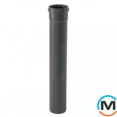 Труба каналізаційна Ostendorf HT-Safe 90*1000, Варіант: З розтрубом, Вид каналізації: Внутрішня, Тип каналізації: Проста, Колір: Темно-сірий, Діаметр (мм): 90, Товщина стінки (мм): 2.2, Довжина (мм): 1000, Матеріал: Поліпропілен PPR, фото 