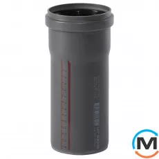 Труба канализационная Ostendorf HT-Safe 90*150, Вариант: С раструбом, Вид канализации: Внутренняя, Тип канализации: Простая, Цвет: Темно-серый, Диаметр (мм): 90, Толщина стенки (мм): 2.2, Длина (мм): 150, Материал: Полипропилен PPR, фото 