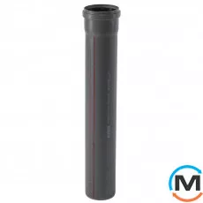 Труба канализационная Ostendorf HT-Safe 90*1500, Вариант: С раструбом, Вид канализации: Внутренняя, Тип канализации: Простая, Цвет: Темно-серый, Диаметр (мм): 90, Толщина стенки (мм): 2.2, Длина (мм): 1500, Материал: Полипропилен PPR, фото 