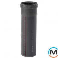 Труба каналізаційна Ostendorf HT-Safe 90*250, Варіант: З розтрубом, Вид каналізації: Внутрішня, Тип каналізації: Проста, Колір: Темно-сірий, Діаметр (мм): 90, Товщина стінки (мм): 2.2, Довжина (мм): 250, Матеріал: Поліпропілен PPR, фото 