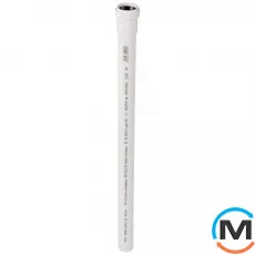 Труба каналізаційна Ostendorf HT-Safe white 32*1000, Варіант: З розтрубом, Вид каналізації: Внутрішня, Тип каналізації: Проста, Колір: Білий, Діаметр (мм): 32, Товщина стінки (мм): 1.8, Довжина (мм): 1000, Матеріал: Поліпропілен PPR, фото 