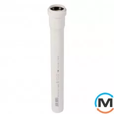 Труба каналізаційна Ostendorf HT-Safe white 32*250, Варіант: З розтрубом, Вид каналізації: Внутрішня, Тип каналізації: Проста, Колір: Білий, Діаметр (мм): 32, Товщина стінки (мм): 1.8, Довжина (мм): 250, Матеріал: Поліпропілен PPR, фото 