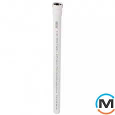 Труба каналізаційна Ostendorf HT-Safe white 32*500, Варіант: З розтрубом, Вид каналізації: Внутрішня, Тип каналізації: Проста, Колір: Білий, Діаметр (мм): 32, Товщина стінки (мм): 1.8, Довжина (мм): 500, Матеріал: Поліпропілен PPR, фото 