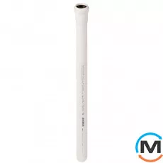 Труба каналізаційна Ostendorf HT-Safe white 40*1000, Варіант: З розтрубом, Вид каналізації: Внутрішня, Тип каналізації: Проста, Колір: Білий, Діаметр (мм): 40, Товщина стінки (мм): 1.8, Довжина (мм): 1000, Матеріал: Поліпропілен PPR, фото 