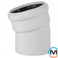 Коліно каналізаційне Ostendorf Skolan db 110х15, Вид каналізації: Внутрішня, Тип каналізації: Безшумна, Градус (град.): 15, Колір: Світло сірий, Діаметр (мм): 100, Матеріал: Поліпропілен PPR, фото 