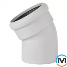 Коліно каналізаційне Ostendorf Skolan db 110х30, Вид каналізації: Внутрішня, Тип каналізації: Безшумна, Градус (град.): 30, Колір: Світло сірий, Діаметр (мм): 100, Матеріал: Поліпропілен PPR, фото 