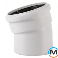 Колено канализационное Ostendorf Skolan db 125х15, Вид канализации: Внутренняя, Тип канализации: Бесшумная, Градус (град.): 15, Цвет: Светло-серый, Диаметр (мм): 125, Материал: Полипропилен PPR, фото 