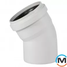 Колено канализационное Ostendorf Skolan db 150х30, Вид канализации: Внутренняя, Тип канализации: Бесшумная, Градус (град.): 30, Цвет: Светло-серый, Диаметр (мм): 150, Материал: Полипропилен PPR, фото 