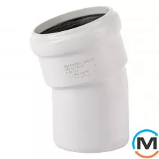 Колено канализационное Ostendorf Skolan db 75х15, Вид канализации: Внутренняя, Тип канализации: Бесшумная, Градус (град.): 15, Цвет: Светло-серый, Диаметр (мм): 75, Материал: Полипропилен PPR, фото 